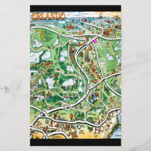 Papelería Mapa Personalizado de Orlando Florida