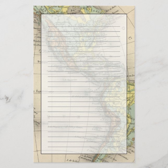 Papelería Mapas hipsométricos del mundo (Anverso)