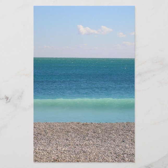 Papelería Mar azul claro inmóvil (Anverso)