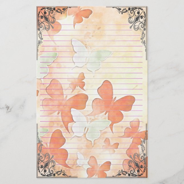 Papelería Maravillosas mariposas (Anverso)