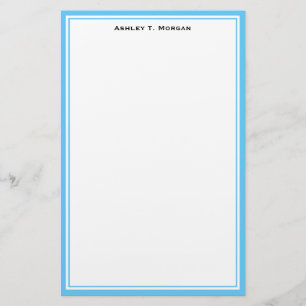 Papelería Marco de bricolaje blanco cielo personalizado azul