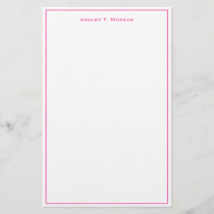 Papelería Marco de bricolaje blanco rosado y súper simplicid
