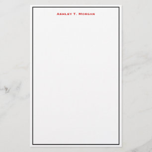 Papelería Marco de bricolaje rojo negro de gran sencillez