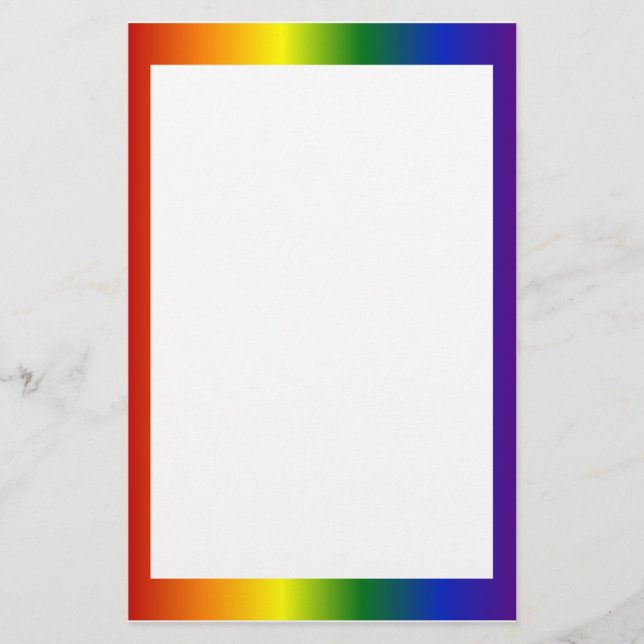 Papelería Marco de degradado de arco iris (Anverso)