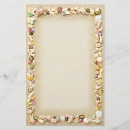 Papelería Marco de las colinas y la arena de la playa