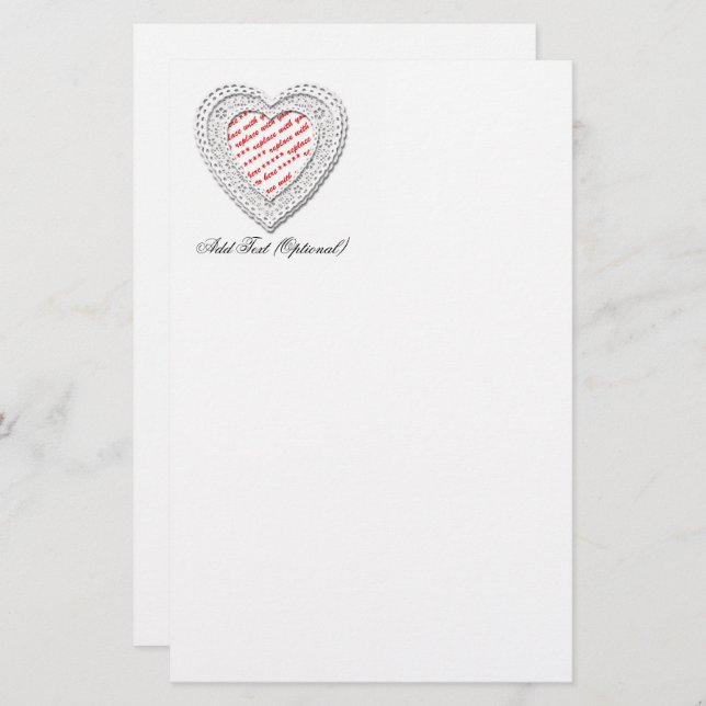 Papelería Marco fotográfico con forma de corazón adornado (Anverso / Reverso)