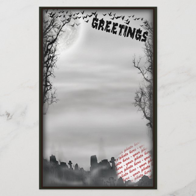 Papelería Marco fotográfico de la escena de Halloween (Anverso)