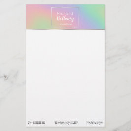 Papelería Marco Metalizado del efecto arcoiris holográfico m