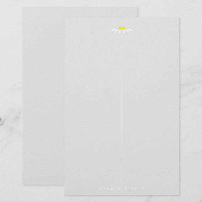 Papelería Margarita blanca (Anverso / Reverso)