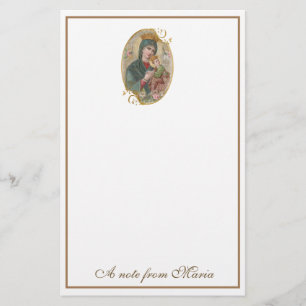 Papelería María Católica Ayuda Perpetua Jesús Elegante