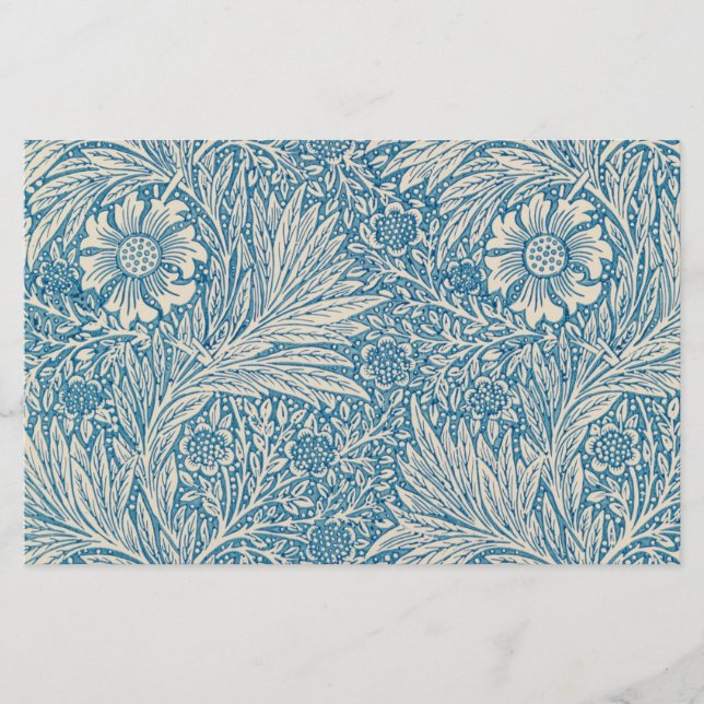 Papelería Marigoldes Azules (por William Morris) (Anverso)