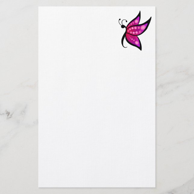 Papelería Mariposa abstracta (Anverso)