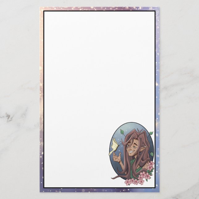 Papelería Mariposa De Hierro Y Crema Pálida (Anverso)