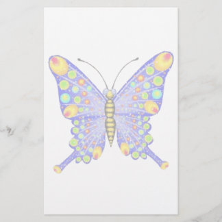 Papelería Mariposa de la mirada del purpurina