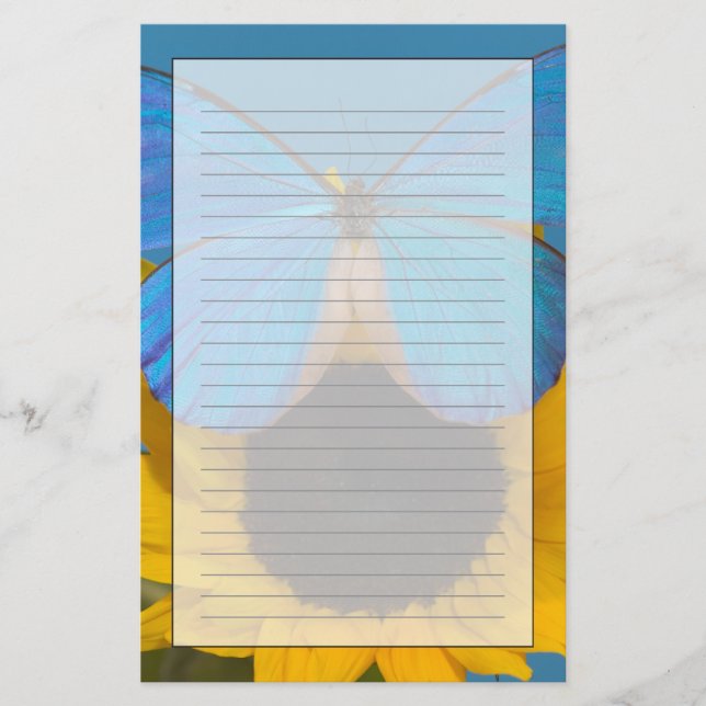 Papelería Mariposa en Girasol (Anverso)