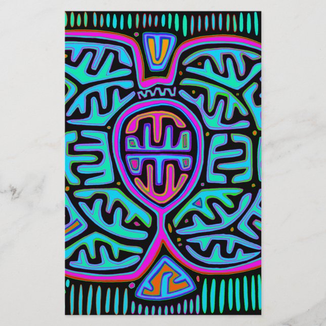 Papelería Mariposa india Kuna (Anverso)