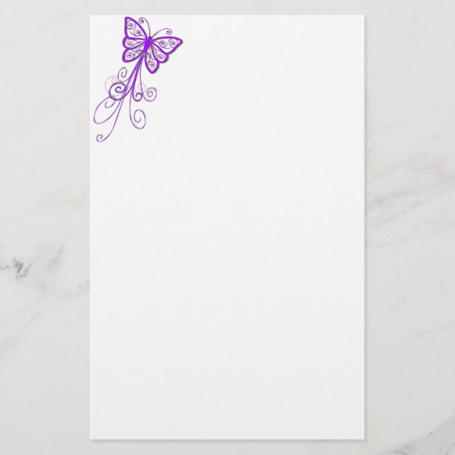 Papelería Mariposa púrpura (Anverso)