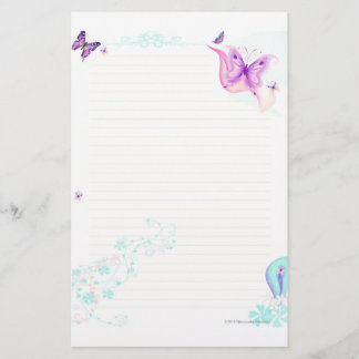 Papelería Mariposa rosada inmóvil