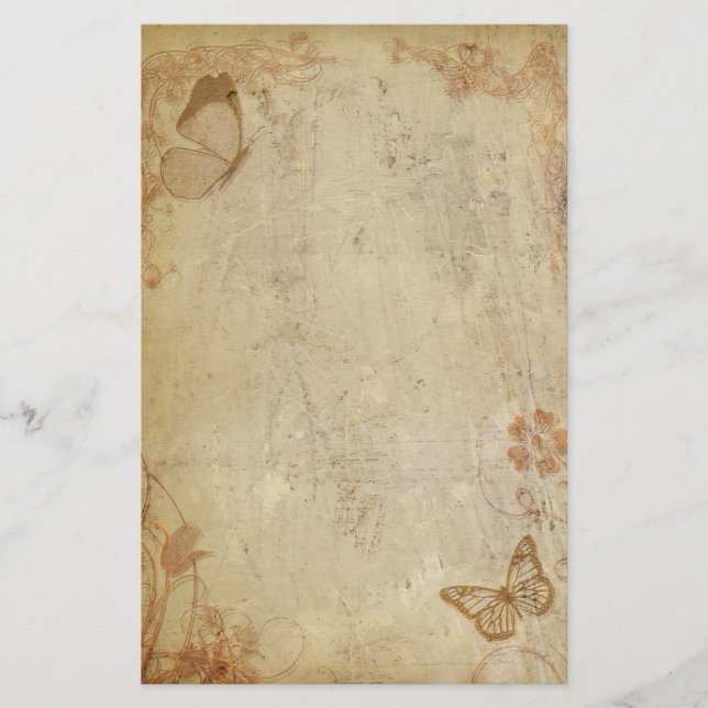 Papelería Mariposas de época (Anverso)