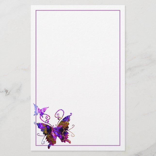 Papelería Mariposas de la fantasía (Anverso)