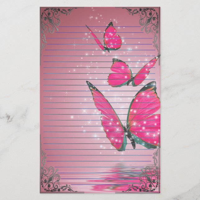 Papelería Mariposas maravillosas (Anverso)