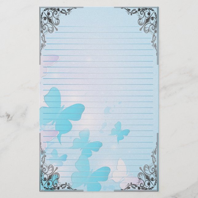 Papelería Mariposas maravillosas (Anverso)