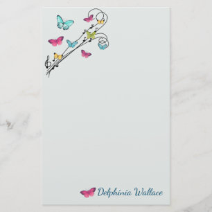 Papelería Mariposas y música
