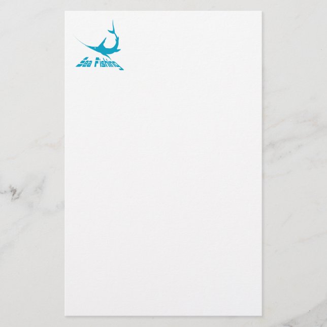 Papelería Marlín azul (Anverso)