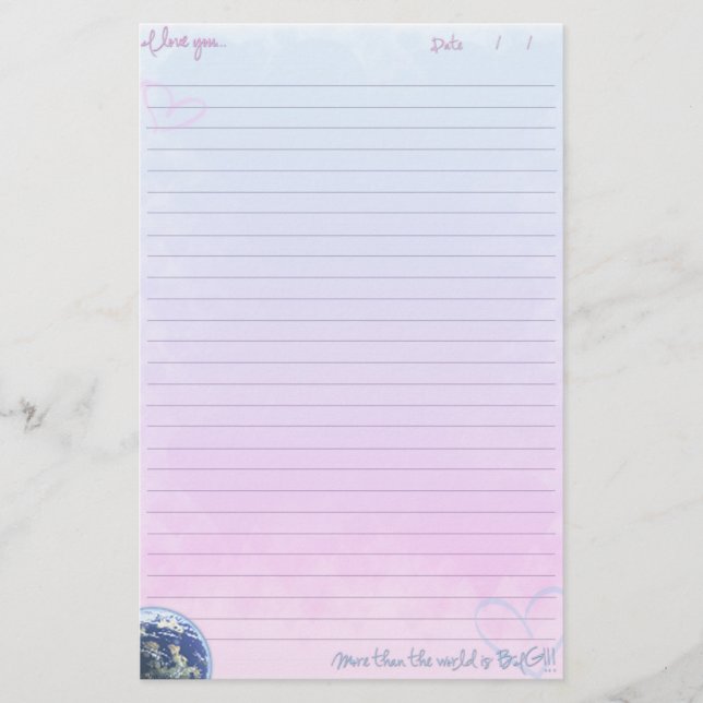 Papelería Más que el mundo es grande (Anverso)