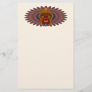 Papelería Máscara ritual del rey guerrero tribal