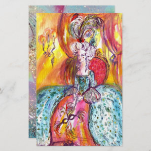 Papelería Mascarada veneciana COLOMBINA Mascarillas rosa azu