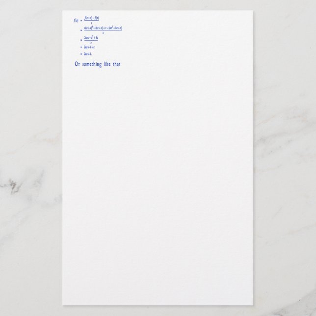 Papelería Matemáticas (Anverso)