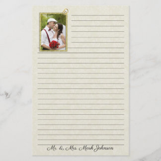 Papelería Matrimonio de Damasco Crema con foto