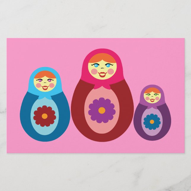 Papelería Matryoshka Dolls (Anverso)
