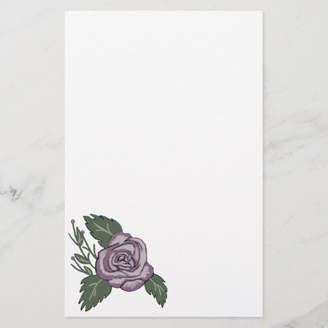 Papelería Mauve Rosa Stationery (Anverso)