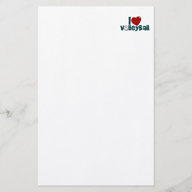 Papelería Me encanta el voleibol (Anverso)