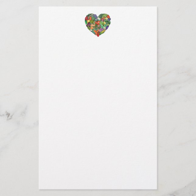 Papelería Me encantan las verduras (Anverso)