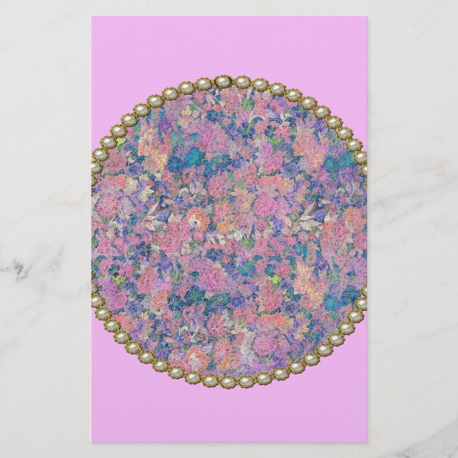 Papelería Medallón rosa (Anverso)
