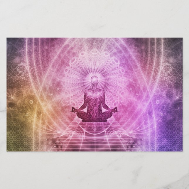 Papelería Meditación espiritual del yoga Zen Colorful (Anverso)