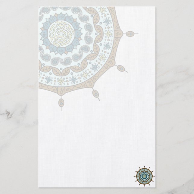 Papelería Mehndi Fantasy Copper Stationery (Anverso)