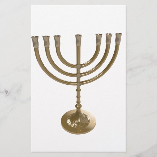 Papelería menorah de oro (Anverso)