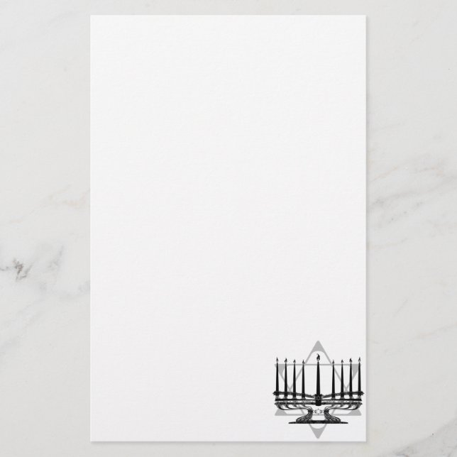 Papelería Menorah y estrella (Anverso)