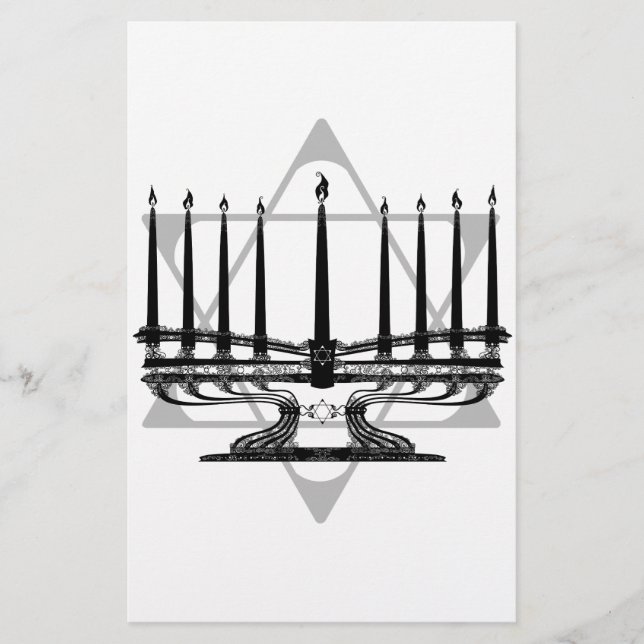 Papelería Menorah y estrella I (Anverso)