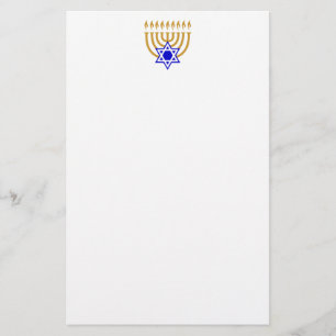 Papelería Menorah y la estrella de David