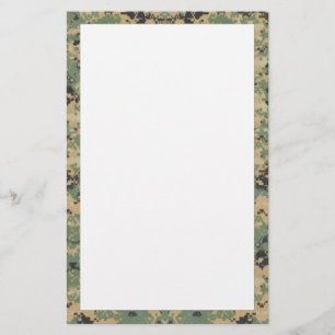 Papelería Mensaje en camuflaje