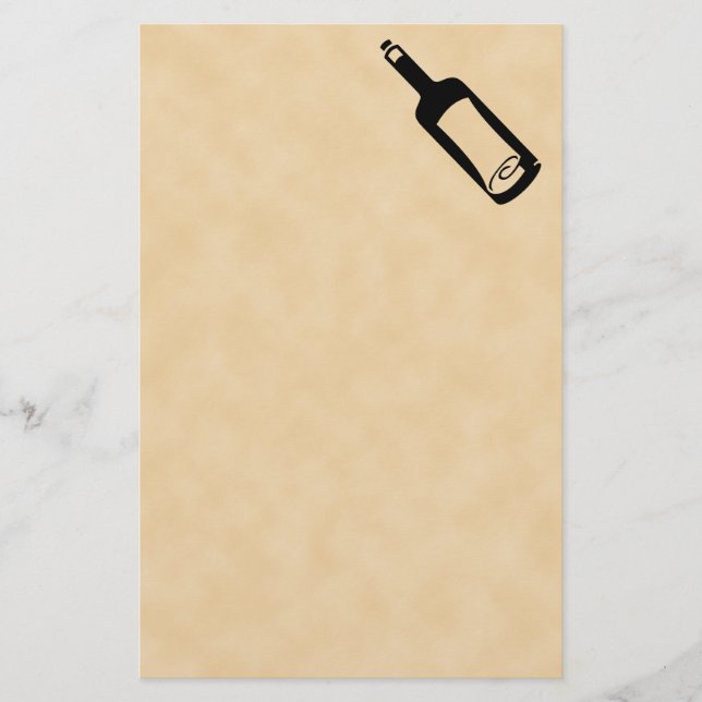 Papelería Mensaje en una botella (Anverso)