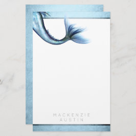 Papelería Mermaid Glam Tail | Personalizado Dusty Ice Blue L