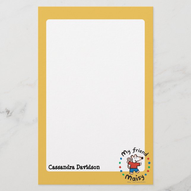 Papelería Mi amigo Maisy Colorido Diseño Círculo (Anverso)