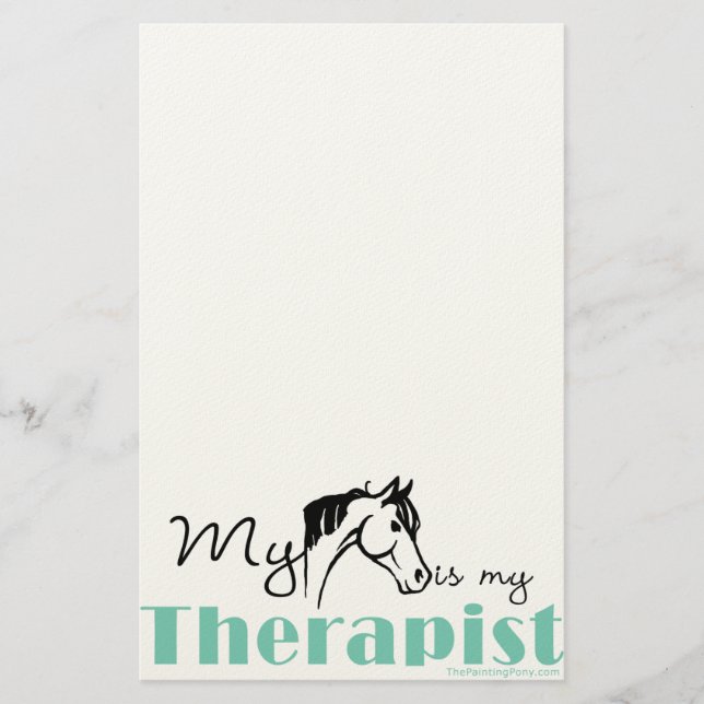 Papelería Mi caballo es mi terapeuta (Anverso)