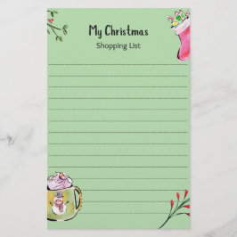Papelería Mi lista de compras de Navidad